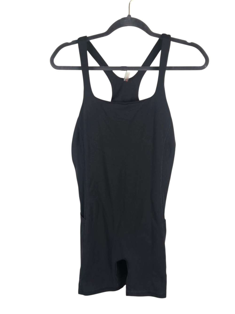 Free People Movement Unitard Romper Racerback Shelf Bra Pockets Black Medium